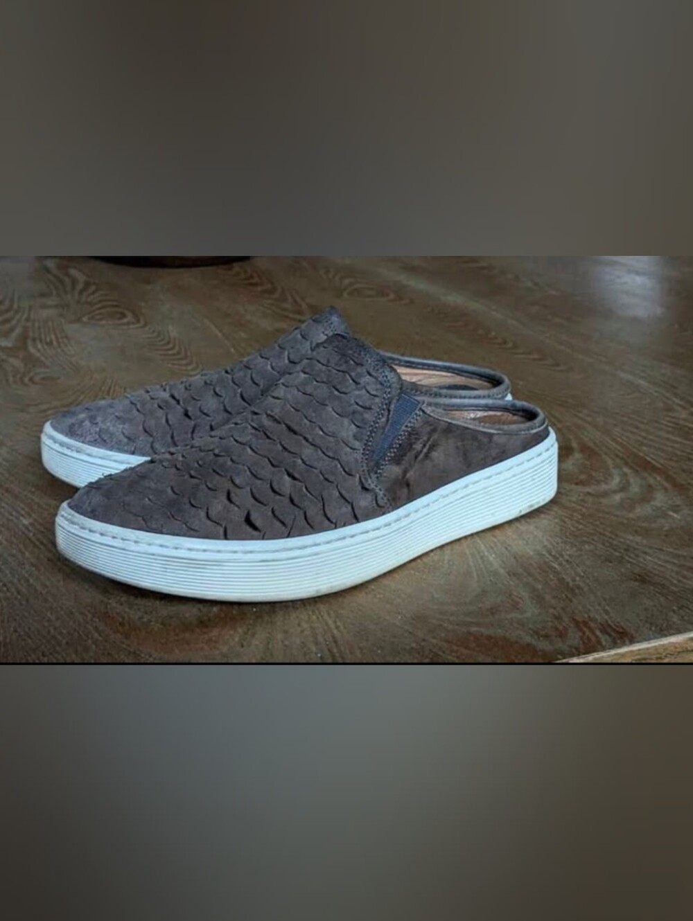 Soft brand suede leather mule sneaker size 7